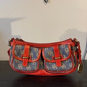 Dooney & Bourke Red and Blue Shoulder Bag